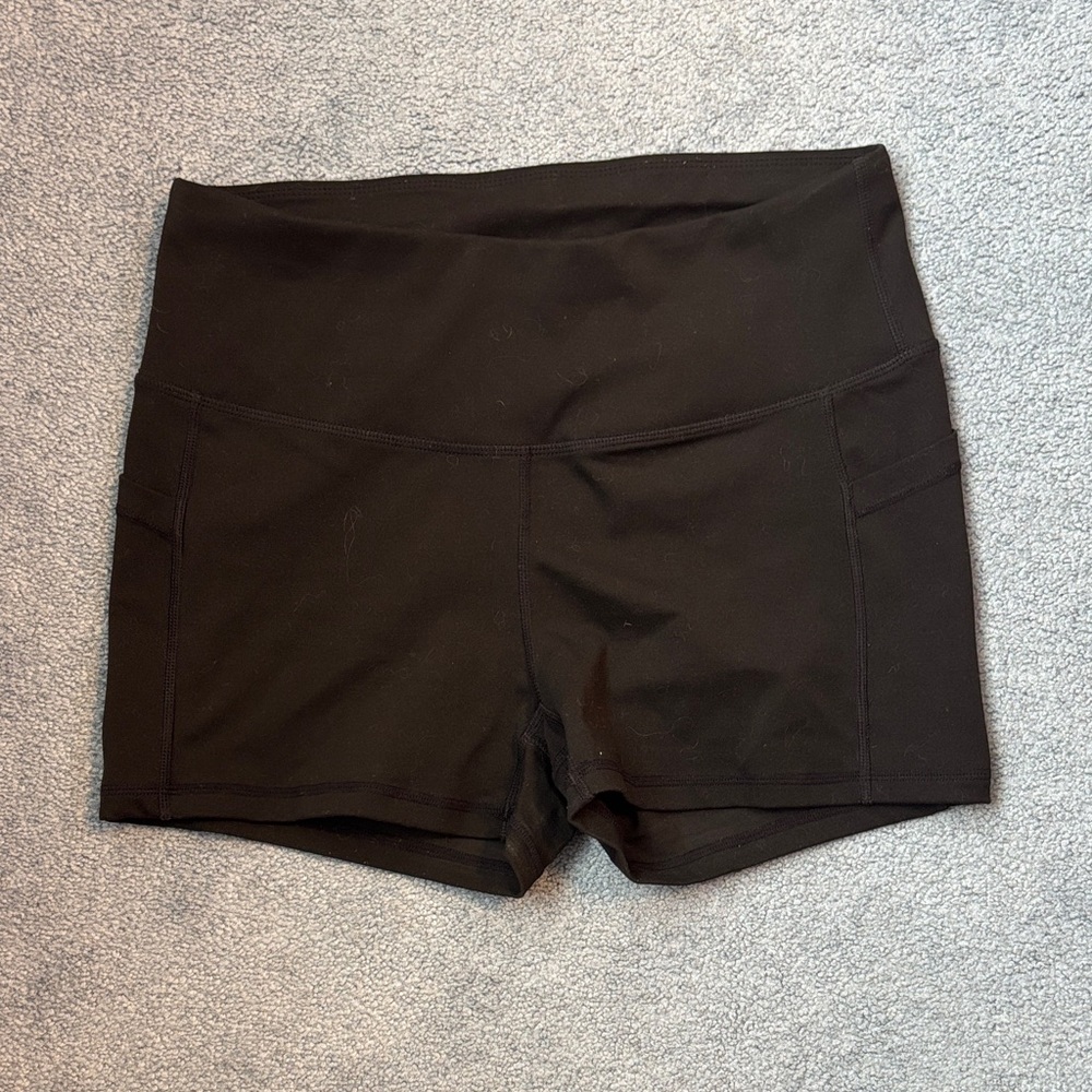 Women's Black High-Waisted Shorts